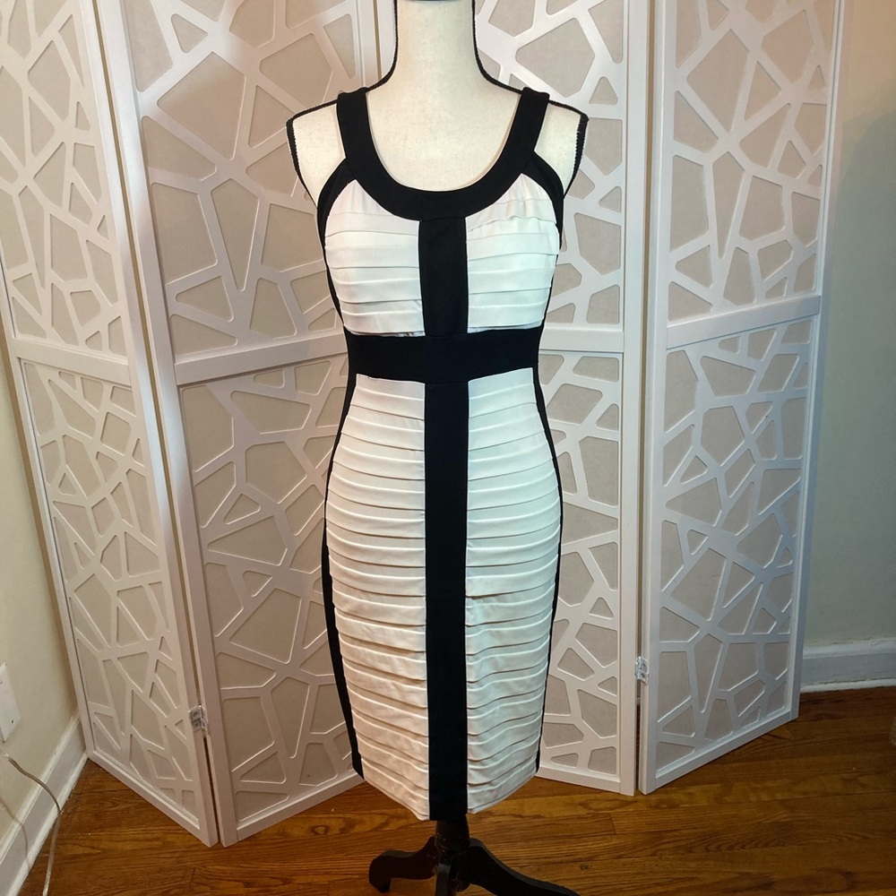 Elegant Black and White Women's Dress